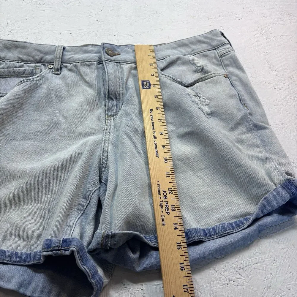 Sound Style Denim Shorts Womens 16 Vintage Reunion Distressed Jean  Cotton Y2K